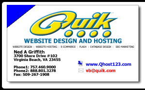 Qhost 123 Web Design Business Card