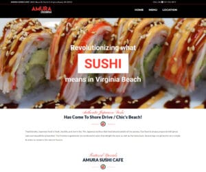 Amura Sushi Cafe Web Design Project